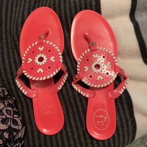Guc jack Rogers hot pink plastic sandals